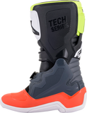Alpinestars Youth Tech 7S Boots Black/Gray/Red/White/Yellow, US 2 / EU 34