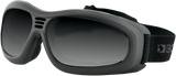 BOBSTER Touring II Motorcycle Goggle BT2001, Matte Black with Smoke Lens