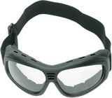 BOBSTER Touring II Motorcycle Goggle, Matte Black with Clear Anti-Fog Lens, BT2001C