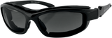 BOBSTER Road Hog II Convertible Sunglasses, Gloss Black, Interchangeable Lenses, BRH2001