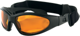 BOBSTER GXR Goggle/Sunglasses Matte Black with Amber Lens, Part Number GXR001A