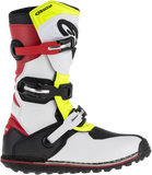 Alpinestars Tech-T Motorcycle Boots White/Red/Fluorescent Yellow/Black, US 13 / EU 48, Part Number 2004017-2351-13