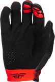Fly Racing Lite Gloves Black/Red Small - Lightweight and Breathable Race Gloves