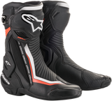Alpinestars SMX Plus Motorcycle Boots Black/White/Red Fluorescent US 6.5 / EU 40 – Part 2221019-1231-40