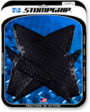 STOMPGRIP Volcano Tank Grips, Black, Yamaha YZF 2015–2025, Part 55-10-0099B