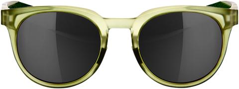 100% Campo Sunglasses - Matte Translucent Olive Slate - Black Mirror Lens 61026-296-61