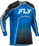 Fly Racing Youth Rayce Bicycle Jersey Blue/Black/White Youth Large - Long Sleeve Performance Jersey