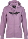 Fly Racing Women's Corporate Zip Up Hoodie - Mauve Large