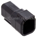 NAMZ MDR-6B Deutsch DTM 6-Position Receptacle, Black