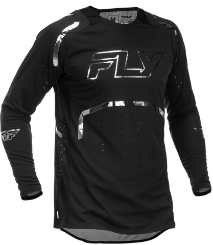 Fly Racing Evolution DST SE Spark Jersey Black/Silver Medium - Performance Cycling Apparel