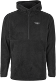 Fly Racing Fly Half Zip Pullover Hoodie Black 2X - Comfortable 280 GSM Polyester Fleece