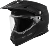 Fly Racing Trekker Solid Motorcycle Helmet Matte Black Large F73-7036L