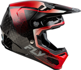 Fly Racing Formula S Carbon Protocol Quin Smart Helmet, Black Carbon/Red, Large, Part 73-4465L