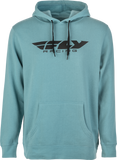 Fly Racing Fly Corporate Pullover Hoodie Dusty Slate Sm - Lightweight Cotton-Poly Blend with Screen Print Logo