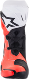 Alpinestars Supertech R Vented Motorcycle Boots Black/Fluorescent Red/White, US 10.5 / EU 45, Part Number 2220121-124-45