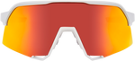 100% S3 Sunglasses - White - Red Mirror 60005-00009