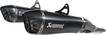 AKRAPOVIC Slip-On Series Muffler - Titanium and Carbon Fiber - Black for S-S13SO4-HRAATBL