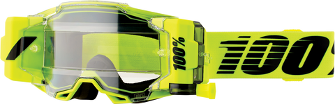 100% Armega Forecast Goggle - Roll-Off - Nuclear Citrus - Clear Lens 50006-00002