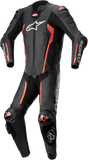 ALPINESTARS Missile v2 1-Piece Leather Suit - Black/Red Fluo - US 44 / EU 54 3150122-1030-54