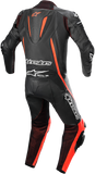 Alpinestars Fusion 1-Piece Motorcycle Racing Suit Black/Red Fluo, US 46 / EU 56, Part Number 3153022-1030-56