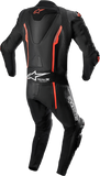 Alpinestars Missile v2 1-Piece Leather Racing Suit Black/Red Fluo, US 50 / EU 60, Part 3150122-1030-60