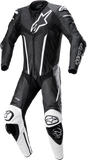 Alpinestars Fusion 1-Piece Motorcycle Racing Suit Black/White, US 44 / EU 54, Part 3153022-12-54