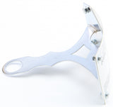 PSR Dustin V5 Chrome Universal Axle-Mounted License Plate Bracket, Part Number 00-00161-00