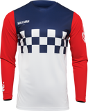 THOR Hallman Differ Cheq Jersey White/Red/Blue, Small – Part Number 2910-6577