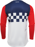 THOR Hallman Differ Cheq Jersey White/Red/Blue, Small – Part Number 2910-6577