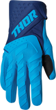 THOR Youth Spectrum Gloves Blue/Navy 2XS, Part Number 3332-1602