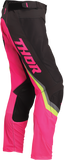 THOR Women's Pulse Rev Motocross Pants Charcoal/Pink Fluo, US 7/8, Part Number 2902-0297