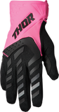 THOR Women's Spectrum Gloves, Fluo Pink/Black, XL, Part Number 3331-0210
