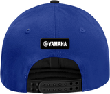 Yamaha Apparel Yamaha Patch Flat-Bill Snapback Hat, Graphite and Blue, NP21A-H2690
