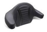 Mustang Motorcycle Touring Deluxe Extended Arm Wrap-Around Backrest, Black, Model 88403