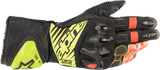 Alpinestars GP Tech V2 S Motorcycle Racing Gloves, Black/Fluo Yellow/White/Fluo Red, 3XL, Part 3556422-1503-3X
