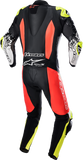 Alpinestars GP Tech v4 Leather Motorcycle Racing Suit Black/Red/Yellow Fluo, US 46 / EU 56, Part 3156822-1355-56