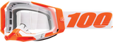 100% Racecraft 2 Orange Motocross Goggles with Clear Lens, Part Number 50009-00013