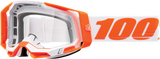 100% Racecraft 2 Orange Motocross Goggles with Clear Lens, Part Number 50009-00013
