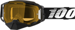 100% Armega Snow Goggle - Black - Yellow Lens 50007-00001