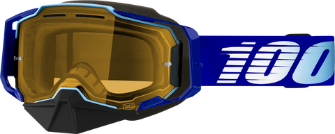 100% Armega Snow Goggle - Royal - Yellow Lens 50007-00004