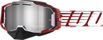 100% Armega Snow Goggle - Oversized Red - Flash Silver Mirror Lens 50008-00006