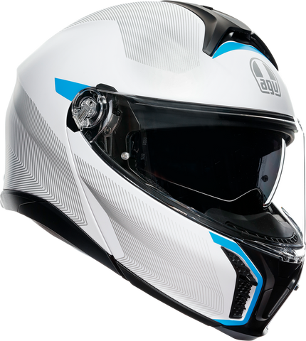 AGV Tourmodular Helmet - Frequency - Light Gray/Blue - Medium 211251F2OY00612