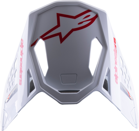 ALPINESTARS Supertech M8 Visor - Radium 2 - Gloss Red/White 8981523-3012