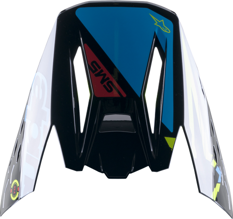 ALPINESTARS SM5 Visor - Action - Black/Blue/Yellow 8986022-1757