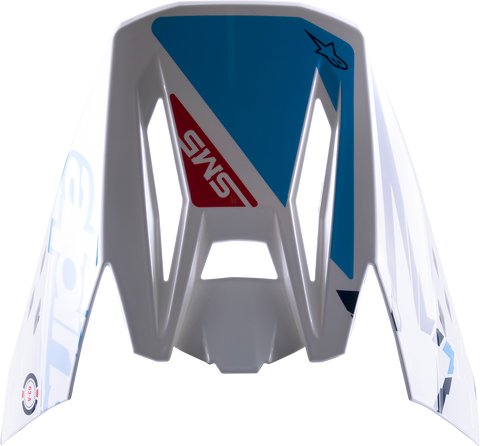 ALPINESTARS SM5 Visor - Action - White/Cyan/Blue 8986022-2077