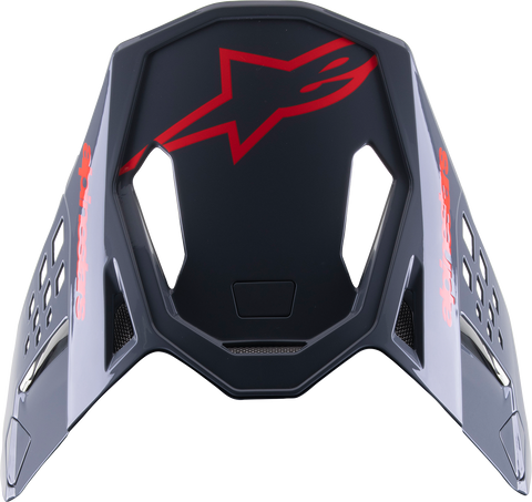ALPINESTARS Supertech M8 Visor - Radium 2 - Gloss Black/Red 8981523-1397