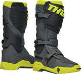 THOR Radial Motorcycle Boots Gray/Fluorescent Yellow, US 7 / EU 40.5, Part Number 3410-2745