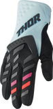 THOR Women's Spectrum Gloves, Black/Light Mint, XL, Part Number 3331-0237