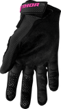 THOR Women's Sector Gloves, Black/Pink, XL, Part Number 3331-0245