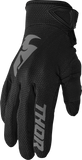 THOR Women's Sector Gloves, Black/Gray, Medium, Part Number 3331-0239